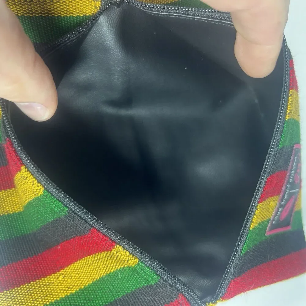 NWOT Makeup Junkie 8.5x7” Bag Reggae Rasta Design Make Up Organizer